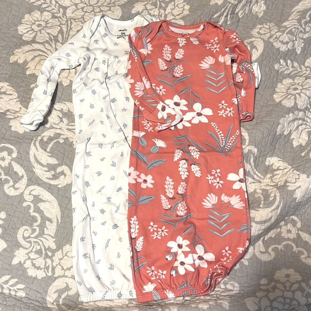 Carters Baby Gown- 3 months